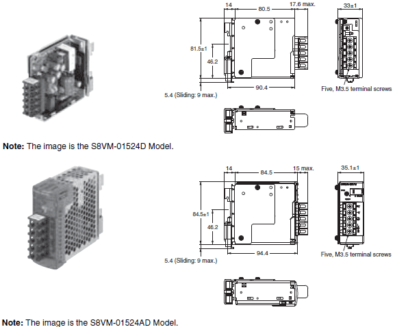 S8VM Dimensions 8 