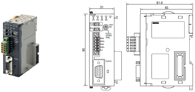 CJ1W-SCU Dimensions 3 