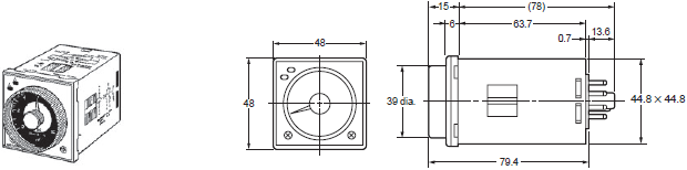 H3CR-G Dimensions 1 