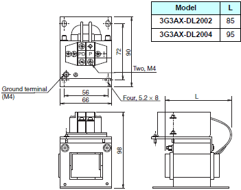 R88M-G, R88D-GN[]-ML2 Dimensions 59 