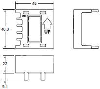 E5CC-800, E5CC-U-800 Dimensions 5 