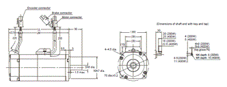 R88M-KE, R88D-KP Dimensions 15 