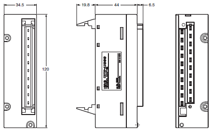 CS1W-AT2[][] Dimensions 1 