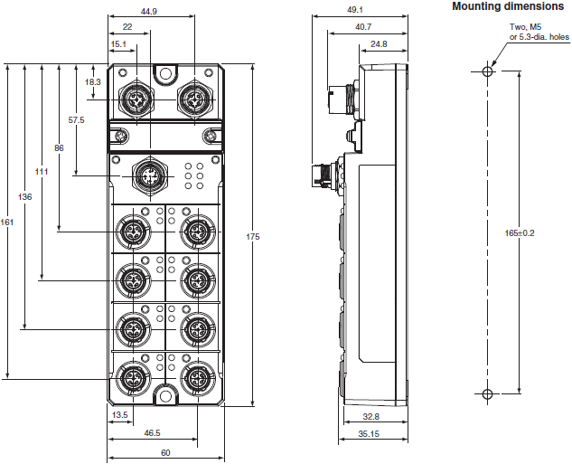 GX-ILM08C Dimensions 1 