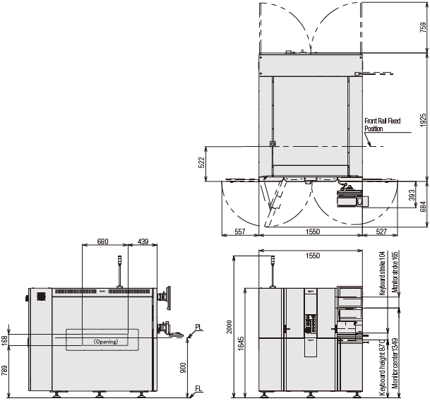 VT-X750 Dimensions 1 