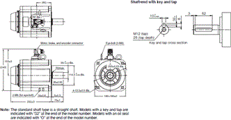 R88M-1A[] / R88D-1SAN[]-ECT Dimensions 23 