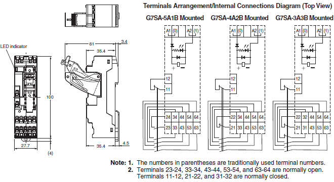 G7SA Dimensions 7 