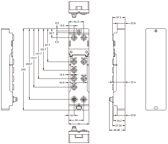 NXR-SXD1204[]-CST Dimensions 2 