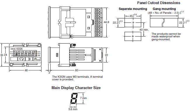 K3GN Dimensions 1 