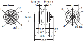 DCA2 / DCN3 / XS4 Dimensions 10 