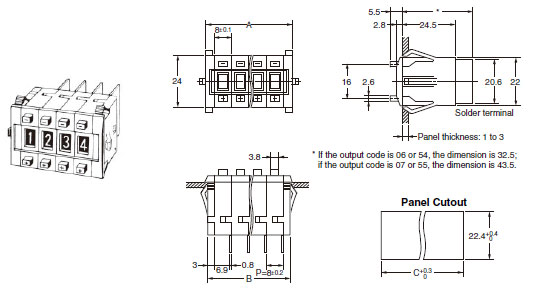 A7BS / A7BL Dimensions 2 