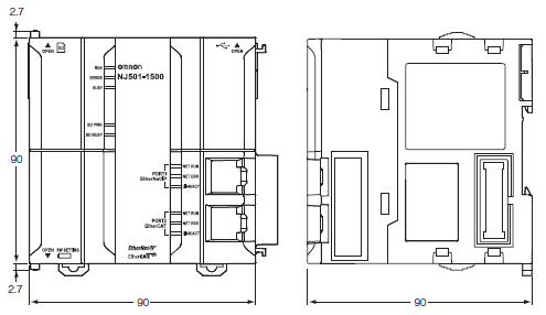 NJ501-1340 Dimensions 1 