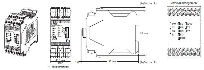 G9SX-GS Dimensions 2 