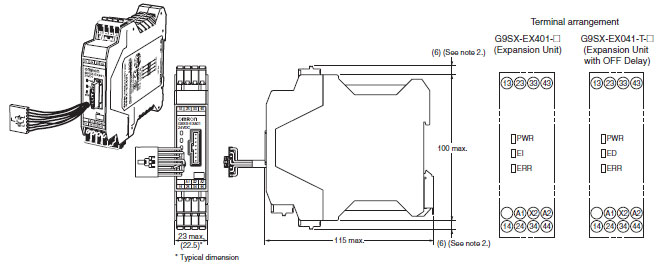 G9SX-GS Dimensions 3 