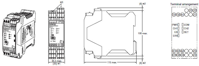 G9SX-SM Dimensions 1 